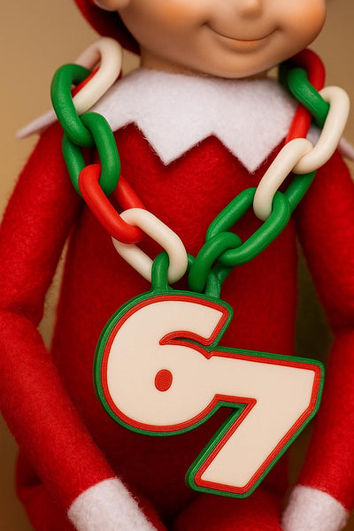 6-7 Elf Sized Hype Chain | Scout Elf Chain | Funny Christmas Gift | SIX - SEVEN