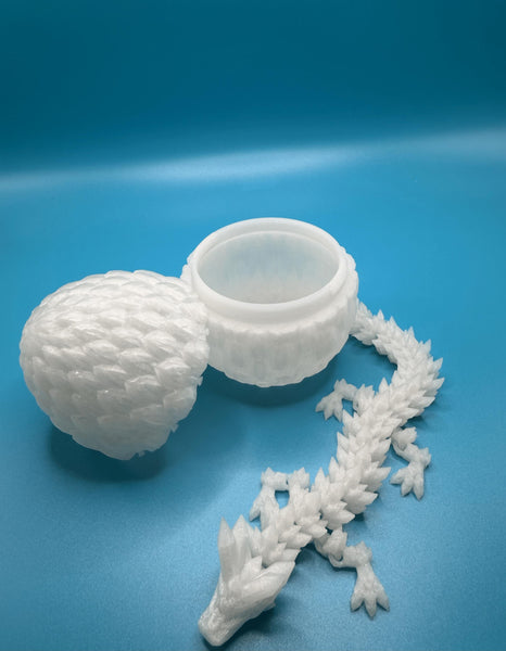 3D Printed Glow-in-the Dark Flexible Dragon and Egg